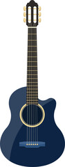 Fototapeta na wymiar Stylish classical guitar clipart design illustration