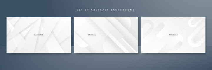 Fototapeta premium Abstract white background. Minimal geometric white light background abstract design.