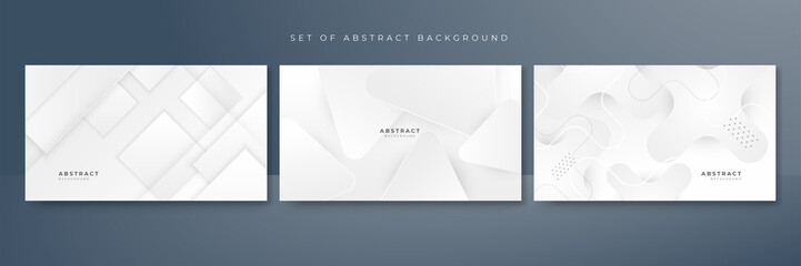 Abstract white background with grey hi-tech polygonal business corporate concept