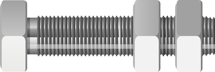 Hex bolt clipart design illustration
