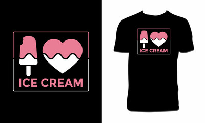Ice Cream T Shirt Design 
