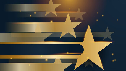 Obraz premium Abstract black and gold shapes background