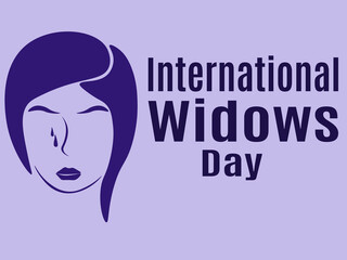 International Widows Day, idea for a poster, banner, flyer or postcard