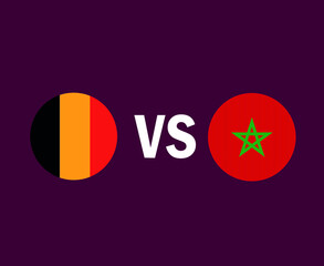 Belgium And United States Flag Symbol Design Europe And Africa football Final Vector European And African Countries Football Teams Illustration