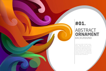 Abstract Ornament Frame Template Illustration. 