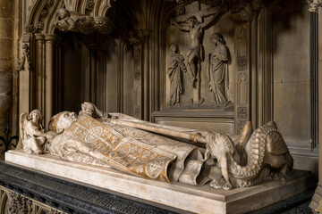 view of the tomb of Bishop James Russell Woodford in the Ely Cathedral - obrazy, fototapety, plakaty