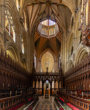 view of the High Altar choir and Presbytery in the Ely Cathedral