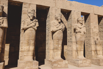 View to the Hall of Caryatids in Karnak Temple near Luxor, Egypt  