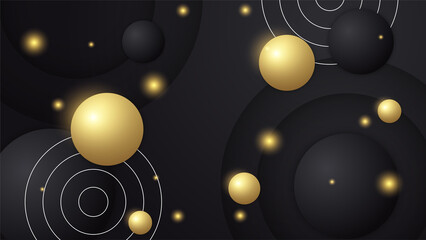 Luxury black and gold background