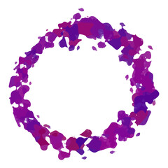 watercolor round frame
