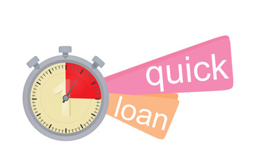 Fototapeta na wymiar Quick loan icon. vector illustration
