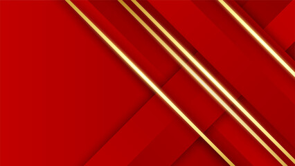 Modern red gold background vector illustration