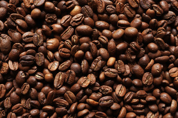 Photography of roasted coffee beans for culinary illustrations