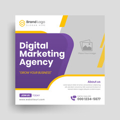 Obraz premium Digital marketing social media post design | company promotion post | instagram post web banner design template.