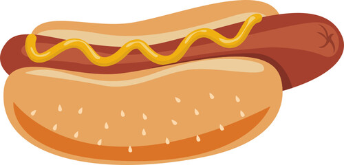 Hot dog street shop clipart design illustration