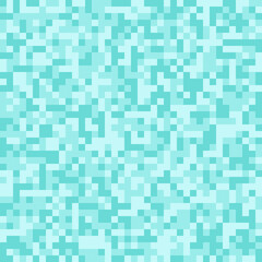 pixelated background in shades of blue, colorful cubes