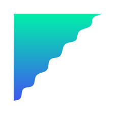 Obraz premium gradient corner border element 