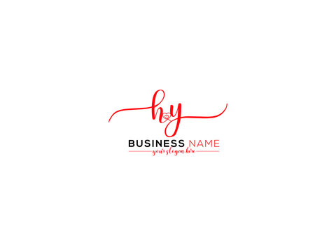 Letter HY Icon Logo, Signature Hy yh Letter Logo Symbol For Fashion or Any Type Of Business