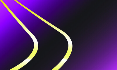 Golden line on purple background, vector drawing.
