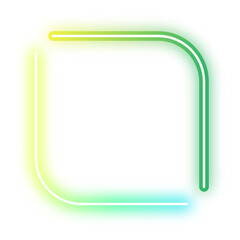 neon two tone square frame
