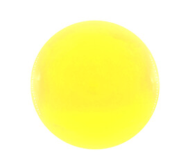 Glycerin gel texture. Blue serum toner drop isolated on white background. Liquid gel moisturizer with bubbles macro