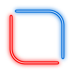 neon two tone square frame