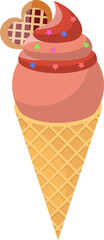 Ice cream clipart design illustration