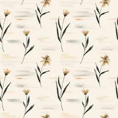 Seamless japanese vintage pattern with classic floral motif.