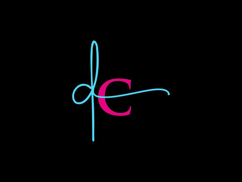 Initials DC Signature Logo, Signature Dc cd Letter Logo Image For Apparel or Clothing Business