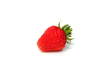 Strawberry berries close-up isolated on a white background. organic, natural, eco strawberries
