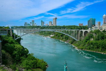 Rainbow International Bridge Niagara Falls New York Canada USA