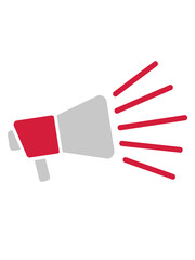 Symbol Megafon laute Rede 