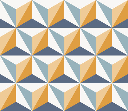 Seamless geometric pattern with 3d effect