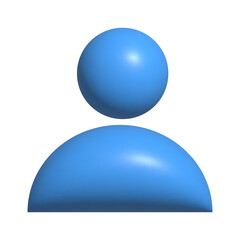 3d render profile human icon. Vector illustration