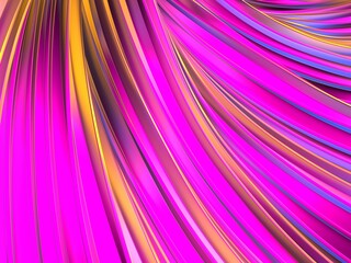 Naklejka premium Colorful striped abstract waves shiny background