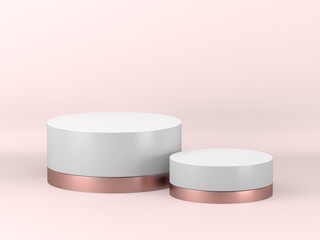 Abstract scene podium mockup. Award ceremony concept