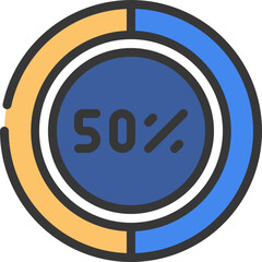 Half Full Pie Icon