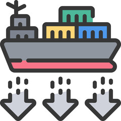 Drop Cargo Ship Icon