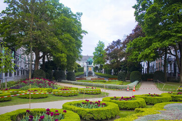 Park of Petit Sablon (Jardin du Petit Sablon) in Brussels	