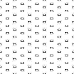 Square seamless background pattern from geometric shapes. The pattern is evenly filled with big black football goal symbols. Vector illustration on white background