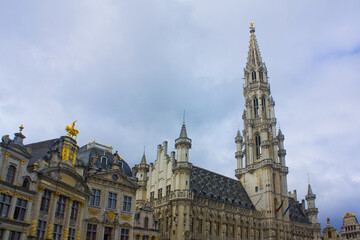 Town Hall and Guild Houses in Brussels, Belgium	