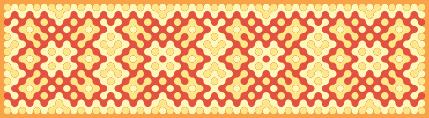 Multicolor truchet tiling connections illustration