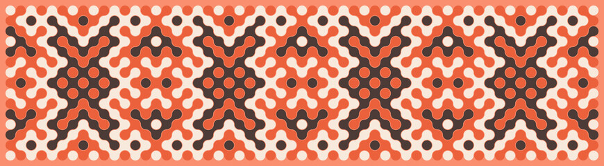 Multicolor truchet tiling connections illustration