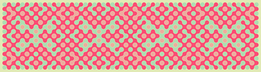 Multicolor truchet tiling connections illustration