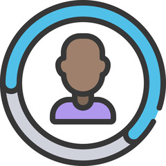 Circle User Data Icon