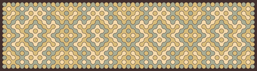Multicolor truchet tiling connections illustration