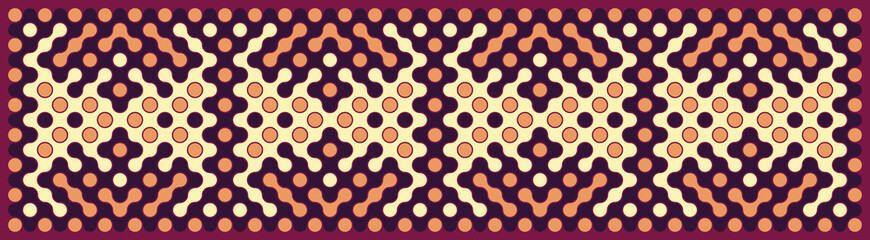 Multicolor truchet tiling connections illustration