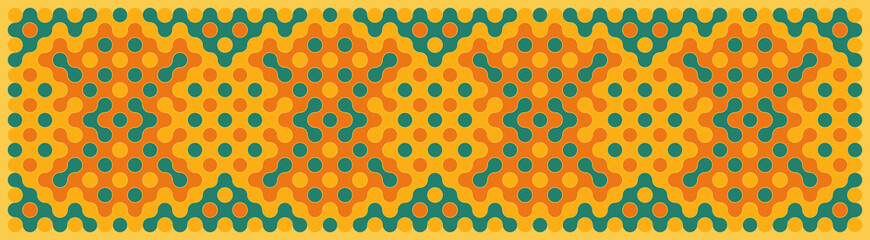 Multicolor truchet tiling connections illustration