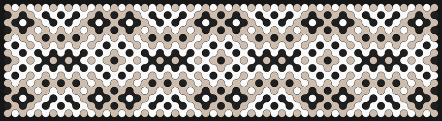 Multicolor truchet tiling connections illustration
