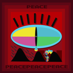 anti-war poster. peace. vector graphics 